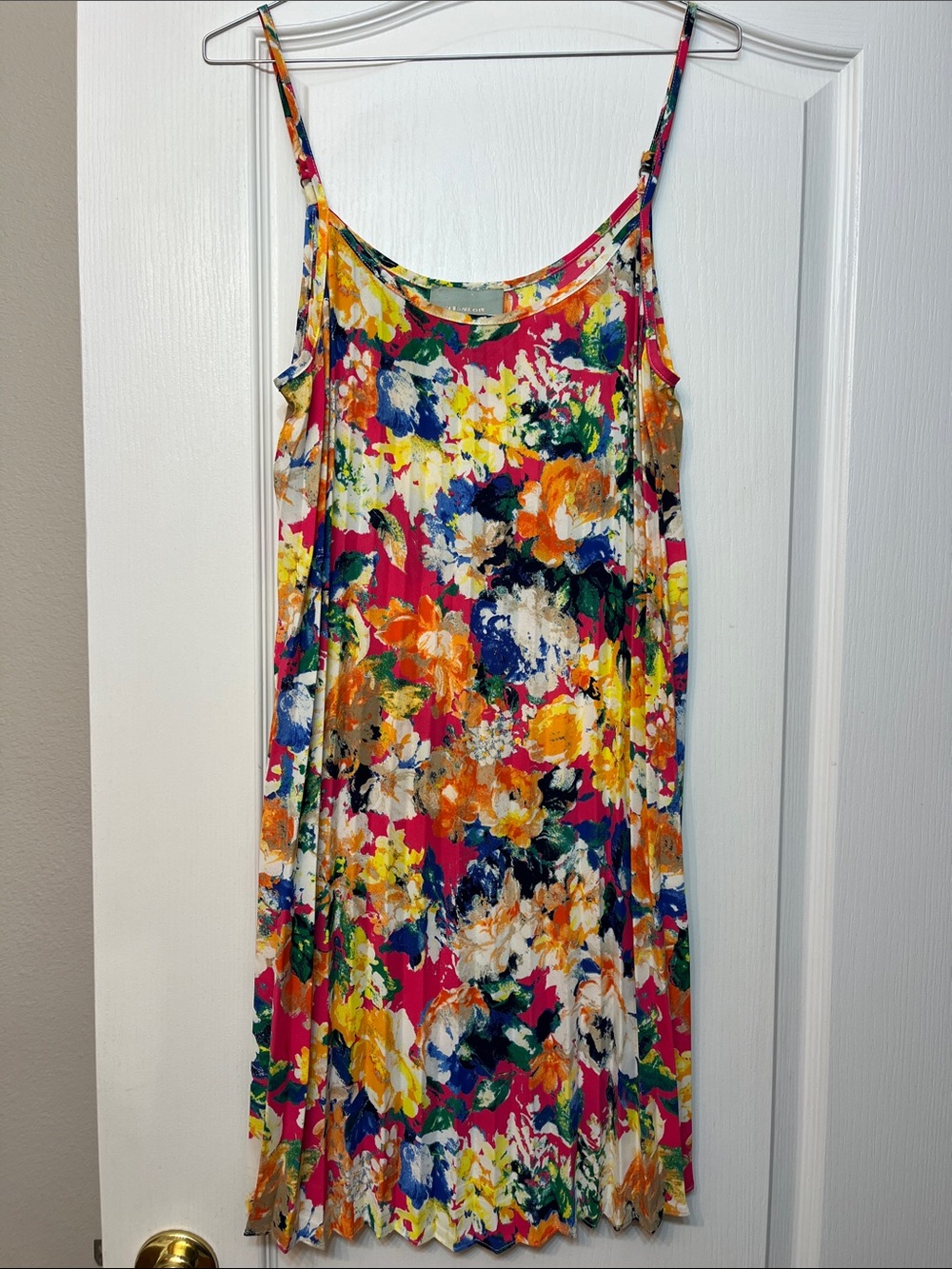 Skies Are Blue Floral Slip Dress in Pink, Yellow, Blue & Green